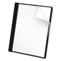 Universal Clear Front Report Cover, Prong Fastener, 0.5" Capacity, 8.5 x 11, Clear/Black, 25/Box View Product Image