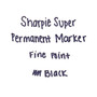 Sharpie Super Permanent Marker, Fine Bullet Tip, Black, 6/Pack View Product Image