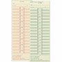 TOPS Semi-Monthly Time Cards - Double Sided Sheet - 3.50" x 10.50" Sheet Size - Yellow - Manila Sheet(s) - Green, Red Print Color Product Image 