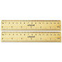 Universal Flat Wood Ruler, Standard/Metric, 6" Long (UNV59024) View Product Image