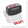 Universal Message Stamp, DRAFT, Pre-Inked One-Color, Red (UNV10049) View Product Image