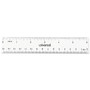 Universal Clear Plastic Ruler, Standard/Metric, 6" Long, Clear, 2/Pack View Product Image