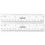 Universal Clear Plastic Ruler, Standard/Metric, 6" Long, Clear, 2/Pack View Product Image