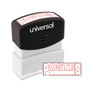 Universal Message Stamp, POSTED, Pre-Inked One-Color, Red (UNV10065) View Product Image