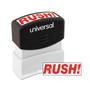 Universal Message Stamp, RUSH, Pre-Inked One-Color, Red (UNV10069) View Product Image