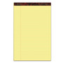 Ampad Gold Fibre Quality Writing Pads, Wide/Legal Rule, 50 Canary-Yellow 8.5 x 14 Sheets, Dozen Product Image 