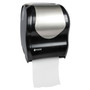 San Jamar Tear-N-Dry Touchless Roll Towel Dispenser, 16.75 x 10 x 12.5, Black/Silver (SJMT1370BKSS) View Product Image