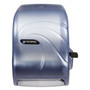 San Jamar Lever Roll Towel Dispenser, Oceans, 12.94 x 9.25 x 16.5, Arctic Blue (SJMT1190TBL) View Product Image