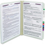 Smead Recycled Pressboard Fastener Folders, Straight Tabs, Two SafeSHIELD Fasteners, 2" Expansion, Legal Size, Gray-Green, 25/Box View Product Image