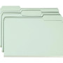 Smead Recycled Pressboard Fastener Folders, 1/3-Cut Tabs, Two SafeSHIELD Fasteners, 3" Expansion, Legal Size, Gray-Green, 25/Box View Product Image