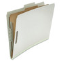 Universal Four-Section Pressboard Classification Folders, 2" Expansion, 1 Divider, 4 Fasteners, Legal Size, Gray Exterior, 10/Box View Product Image