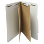 Universal Six-Section Pressboard Classification Folders, 2" Expansion, 2 Dividers, 6 Fasteners, Letter Size, Gray Exterior, 10/Box View Product Image