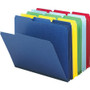 Smead Expanding Recycled Heavy Pressboard Folders, 1/3-Cut Tabs: Assorted, Letter Size, 1" Expansion, Blue, 25/Box View Product Image