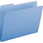 Smead Expanding Recycled Heavy Pressboard Folders, 1/3-Cut Tabs: Assorted, Letter Size, 1" Expansion, Blue, 25/Box View Product Image