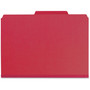 Smead Expanding Recycled Heavy Pressboard Folders, 1/3-Cut Tabs: Assorted, Letter Size, 1" Expansion, Bright Red, 25/Box View Product Image