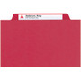 Smead Expanding Recycled Heavy Pressboard Folders, 1/3-Cut Tabs: Assorted, Letter Size, 1" Expansion, Bright Red, 25/Box View Product Image