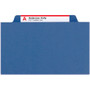 Smead Expanding Recycled Heavy Pressboard Folders, 1/3-Cut Tabs: Assorted, Letter Size, 1" Expansion, Dark Blue, 25/Box View Product Image