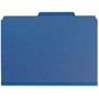 Smead Expanding Recycled Heavy Pressboard Folders, 1/3-Cut Tabs: Assorted, Letter Size, 1" Expansion, Dark Blue, 25/Box View Product Image