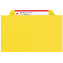 Smead Expanding Recycled Heavy Pressboard Folders, 1/3-Cut Tabs: Assorted, Letter Size, 1" Expansion, Yellow, 25/Box View Product Image