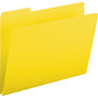 Smead Expanding Recycled Heavy Pressboard Folders, 1/3-Cut Tabs: Assorted, Letter Size, 1" Expansion, Yellow, 25/Box View Product Image
