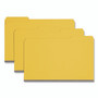 Smead Expanding Recycled Heavy Pressboard Folders, 1/3-Cut Tabs: Assorted, Legal Size, 1" Expansion, Yellow, 25/Box View Product Image