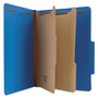 Universal Bright Colored Pressboard Classification Folders, 2" Expansion, 2 Dividers, 6 Fasteners, Letter Size, Cobalt Blue, 10/Box (UNV10301) View Product Image