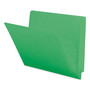 Smead Shelf-Master Reinforced End Tab Colored Folders, Straight Tabs, Letter Size, 0.75" Expansion, Green, 100/Box View Product Image
