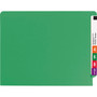 Smead Heavyweight Colored End Tab Fastener Folders, 0.75" Expansion, 2 Fasteners, Letter Size, Green Exterior, 50/Box View Product Image