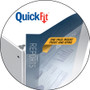 Stride QuickFit Round-Ring View Binder, 3 Rings, 1.5" Capacity, 11 x 8.5, White View Product Image
