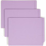 Smead Shelf-Master Straight Tab Cut Letter Recycled End Tab File Folder - 8 1/2" x 11" - 3/4" Expansion - 11 pt. - 2 Plys - Lavender Product Image 