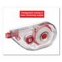Universal Side-Application Correction Tape, Non-Refillable, Transparent Gray/Red Applicator,  0.2" x 393", 10/Pack (UNV75612) View Product Image
