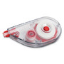 Universal Side-Application Correction Tape, Non-Refillable, Transparent Gray/Red Applicator, 0.2" x 393", 10/Pack View Product Image
