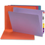 Smead Shelf-Master Reinforced End Tab Colored Folders, Straight Tabs, Letter Size, 0.75" Expansion, Orange, 100/Box View Product Image