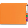 Smead Shelf-Master Reinforced End Tab Colored Folders, Straight Tabs, Letter Size, 0.75" Expansion, Orange, 100/Box View Product Image