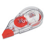 Universal Correction Tape Dispenser, Non-Refillable, Transparent Red Applicator, 0.2" x 315", 10/Pack (UNV75616) View Product Image