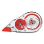 Universal Correction Tape Dispenser, Non-Refillable, Transparent Red Applicator, 0.2" x 315", 10/Pack (UNV75616) View Product Image