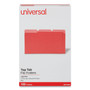 Universal Deluxe Colored Top Tab File Folders, 1/3-Cut Tabs: Assorted, Legal Size, Red/Light Red, 100/Box View Product Image