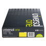 Universal Deluxe Colored Top Tab File Folders, 1/3-Cut Tabs: Assorted, Legal Size, Yellow/Light Yellow, 100/Box View Product Image