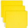 Smead Colored Straight Tab Cut Letter Recycled End Tab File Folder - 8 1/2" x 11" - 3/4" Expansion - 11 pt. - 2 Plys - Yellow Product Image 