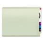 Smead Extra-Heavy Recycled Pressboard End Tab Folders, Straight Tabs, Letter Size, 2" Expansion, Gray-Green, 25/Box View Product Image