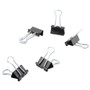 Universal Binder Clips with Storage Tub, Mini, Black/Silver, 60/Pack (UNV11060) View Product Image