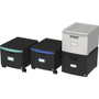 Storex Single-Drawer Mobile Filing Cabinet, 1 Legal/Letter-Size File Drawer, Black/Teal, 14.75" x 18.25" x 12.75" (STX61270U01C) View Product Image