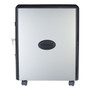 Storex Mobile Filing Cabinet with Metal Siding and Top-Drawer Organizer Tray, 2 Letter File Drawers, Silver/Black, 19" x 15" x 23" View Product Image