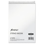 Ampad Kraft Cover Steno Book - 70 Sheets - Wire Bound - 0.34" Ruled - Gregg Ruled Margin - 15 lb Basis Weight Product Image 