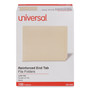 Universal Deluxe Reinforced End Tab Folders, Straight Tabs, Letter Size, 0.75" Expansion, Manila, 100/Box View Product Image