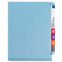 Smead End Tab Pressboard Classification Folders, Six SafeSHIELD Fasteners, 2" Expansion, 2 Dividers, Legal Size, Blue, 10/Box View Product Image