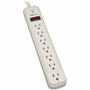 Tripp Lite series Protect It! 7-Outlet Surge Protector - Silver - NEMA 5-15P - 7 x NEMA 5-15R - 1800 VA - 1080 J Product Image 