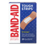 BAND-AID Flexible Fabric Adhesive Tough Strip Bandages, 1 x 4, 20/Box (JOJ4408) View Product Image