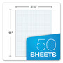 TOPS Quadrille Pads, Quadrille Rule (5 sq/in), 50 White 8.5 x 11 Sheets View Product Image