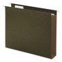 Universal Box Bottom Hanging File Folders, 2" Capacity, Letter Size, 1/5-Cut Tabs, Standard Green, 25/Box (UNV14142) View Product Image
